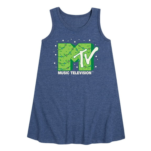 MTV - Logo Christmas Tree - Toddler & Youth Girls A-line Dress