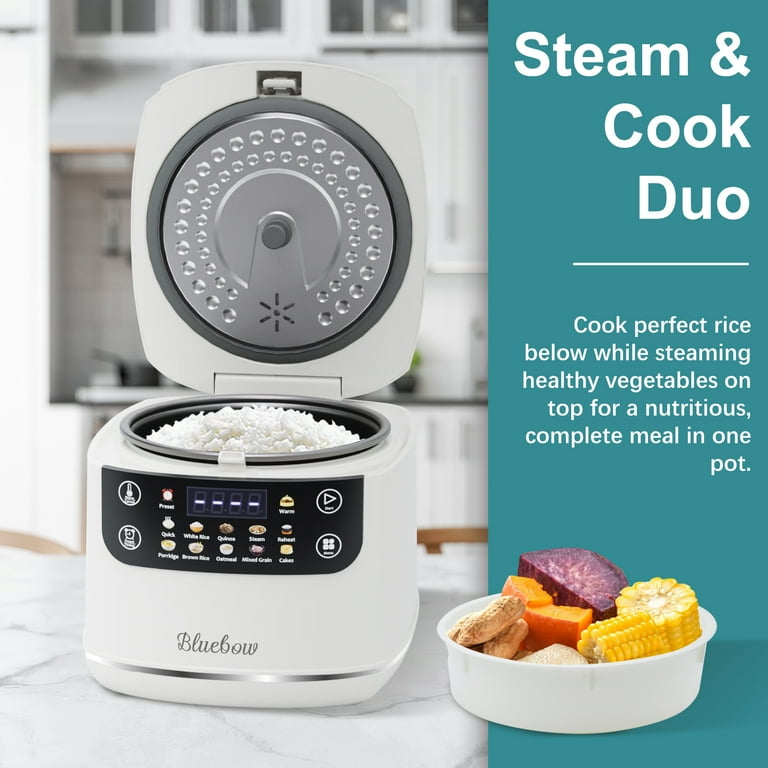10-Cup White Rice Cooker with Steamer and Non-Stick Inner Pot 10-Cup White Rice Cooker with Steamer and Non-Stick Inner Pot