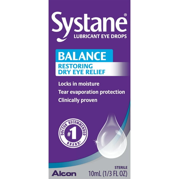 Systane Balance Lubricating Eye Drops for Dry Eyes Symptoms, 10ml
