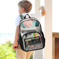 thumbnail image 7 of PVC Transparent Backpacks Clear Backpack for Travel and Outings Turtles with Pink Flowers, 7 of 7