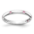 thumbnail image 5 of 14K White Gold Pink Sapphire Ring (0.09Cttw) Ring Size 6.75, 5 of 5