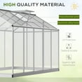 thumbnail image 4 of Outsunny 10' L x 6' W Walk-In Polycarbonate Greenhouse with Roof Vent for Ventilation & Rain Gutter, Hobby Greenhouse for Winter, 4 of 10