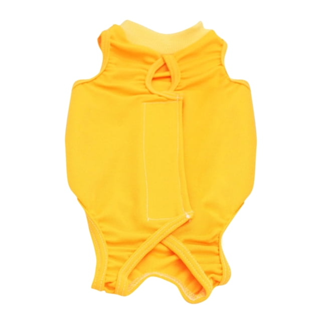 después de La Cirugía Use Destete Mantener Abrigado Traje de Tela de Recuperación para Gatos Perros - Amarillo L, se describe Sunnimix Traje de recuperación para gato