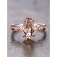 thumbnail image 1 of Limited Time Sale 1.25 carat Morganite and Diamond Engagement Ring in 10k Rose Gold for Women Under 300, 1 of 2