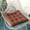 Coffee, variant on Corduroy & Velvet Striped Chair Cushion with Non-Slip Bottom & Adjustable Straps | Soft, Comfortable Seat Pad | 1 Count