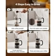 thumbnail image 4 of VEVOR French Press Coffee Maker 34 oz Borosilicate Glass Coffee Tea Press Silver, 4 of 9