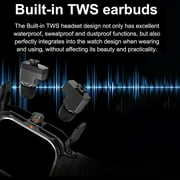 Rainbuvvy GT55 2.01 Inch Smart Watch Portable Bluetooth Headset IP67 Support Android 5.0/iOS 9 Compatible Sports Watch Silver