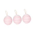 thumbnail image 3 of 3 Piezas de Adornos de Bolas de Navidad Soledad 8 cm Rosa, 3 of 9
