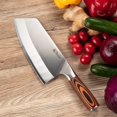 thumbnail image 3 of Fashionwu Vegetable Cleaver, 8 inch High Carbon Stainless Steel Butcher Knife for Home Kitchen and Restaurant, Chinese Chopping Knife, 3 of 8
