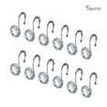 thumbnail image 3 of Sunlit Crystal Shower Curtain Hooks - Round Diamond Bling, Rhinestones, 12 Pack, Glam Bath Decor., 3 of 5