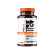 Hello Health Belly Great Daily Probiotic for Women, Men, Kids - Gut Health Immune Support Stress Relief and Vitamin D3, Folate, B Vitamins - 60 Count