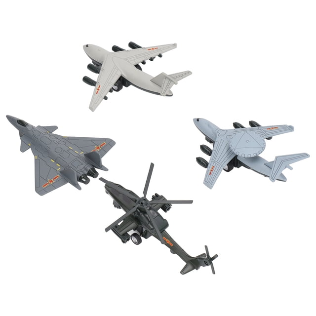 Pull Back Airplane Toy, Simulated Exquisite Aircraft Model Toy 4pcs Birthday Gift For Children Boys For Holiday Party Coating