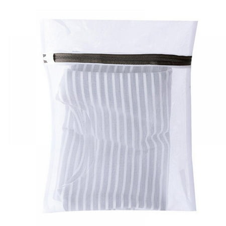

Mesh Laundry Bag White Delicate Durable Polyester Wash Bags with Zipper for Laundry Blouse Hosiery Stocking Underwear Bra and Lingerie 15.79*11.82in