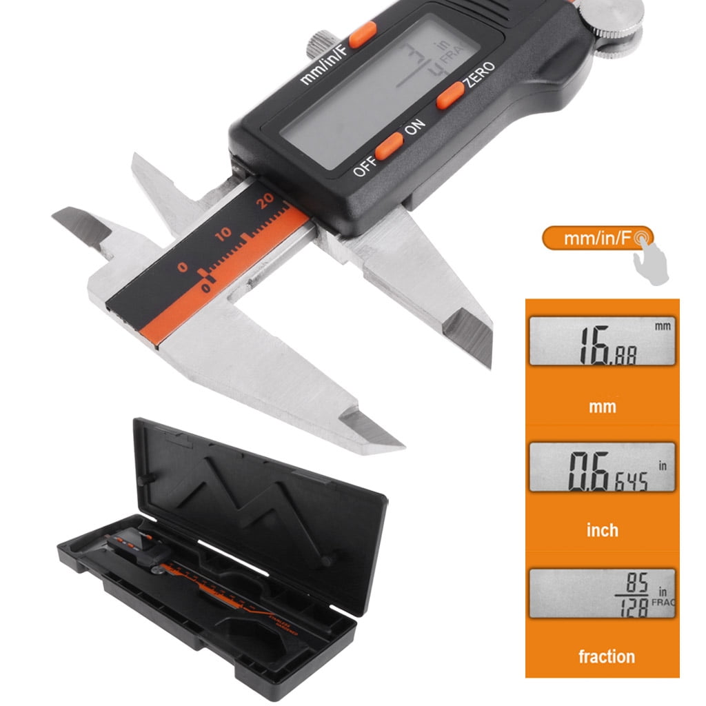 CEORPER Stainless Steel Electronic 6 inch Caliper Measurement Tool Vernier Caliper LCD