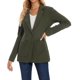 thumbnail image 3 of Blazer MINTLIMIT para mujer de manga larga con un botón, color verde militar, 3 of 6
