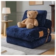 thumbnail image 4 of Venuezy 3-in-1 Folding Bean Bag Chair for Adults, Convertible Sofa Bed with Memory Foam, Corduroy Lounge Chair with Pockets & Leather Handle, No Assembly Needed, Washable Cover, 4 of 10