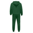 thumbnail image 3 of Fgvctg Sweatsuits Men 2 Piece Outfit Winter Lounge Sets Travel Sweatsuit Comfy Jogger Sweatpants Oversized Sweatshirt Tracksuits with Pockets Green XL, 3 of 5