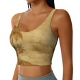 thumbnail image 2 of Naloa Retro Palm Tree Sports Bras for Women, High Support Bra with Removable Pads, Comfortable - X-Large, 2 of 9