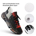 thumbnail image 4 of Vinatge Geometric Abstract Art Red Gray Black Walking Shoes for Men Woman Lightweight Tennis Fashion Elastic Sports Shoes Cushion Basketball Shoes, 4 of 7