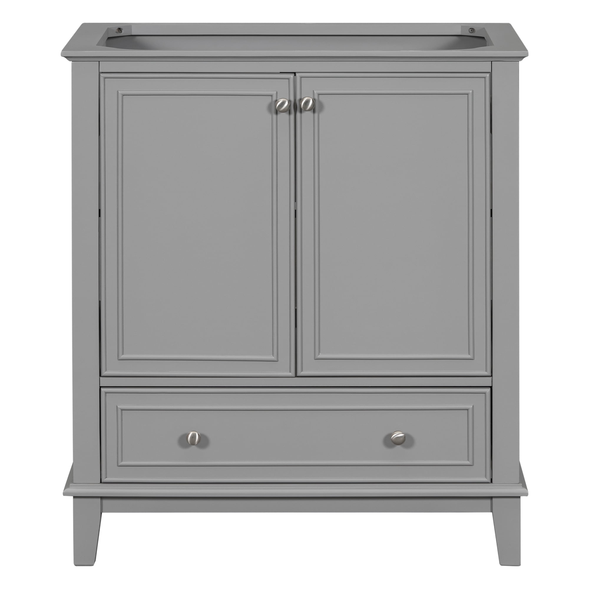 Furvclv 30" Bathroom Vanity, Bathroom Storage Cabinet Without Sink, Multi-functional Bathroom Vanity With Doors Drawers Adjustable Shelf, Solid Frame MDF Board Cabinet