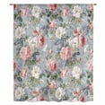 thumbnail image 2 of Vintage Spring Floral Sheer Curtains 84 Inches Long, Summer Botanical Watercolor Light Filering Curtains, Breathable Simi Curtain Privacy Drapes for Living Room Bedroom Lightweight Window Treatment, 2 of 9