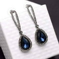 thumbnail image 3 of 14K Gold Plated Evening Splendor Champagne Austrian Crystal Drop Earrings for Woman in Three Elegant Colors, 3 of 7