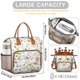 thumbnail image 3 of Botanical Garden Pattern Tote Bag - Large Insulated & Leakproof Cooler, Waterproof & Durable, 3 of 6