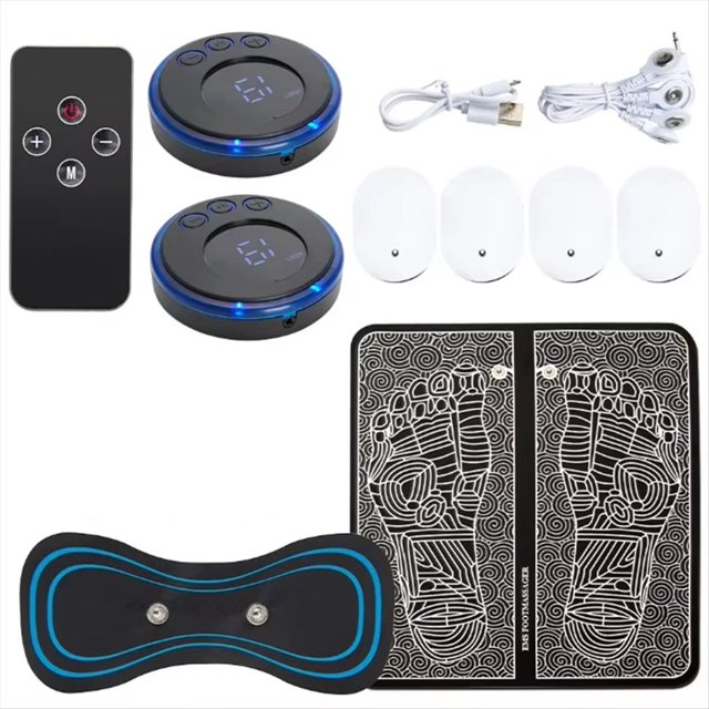 Masajeador Eléctrico de Pies, Almohadilla de Masaje Electroestimulador, Esterilla de Masaje EMS, Masajeador Muscular, Masaje Relajante de Pies, Masajeador de Fitness, USB