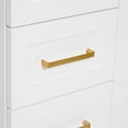 thumbnail image 3 of ARIEL 49" White Bathroom Vanity, 1.5" Edge Pure White Quartz Countertop & Splash, Rectangular Sink, 2 Soft Closing Doors, 9 Full Extension Dovetail Drawers, Toe Kick, Brushed Nickel, 3 of 9