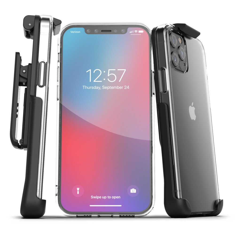 Encased Apple iPhone 12 Pro Belt Clip Case (2020) Protective Slim Clear