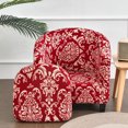 thumbnail image 4 of Funda elegante para sillón de club, funda protectora para muebles para decoración de sala de estar, patrón de cuadros pequeños texturizados, lazos elásticos gruesos, fácil de limpiar, adecuada para, 4 of 5