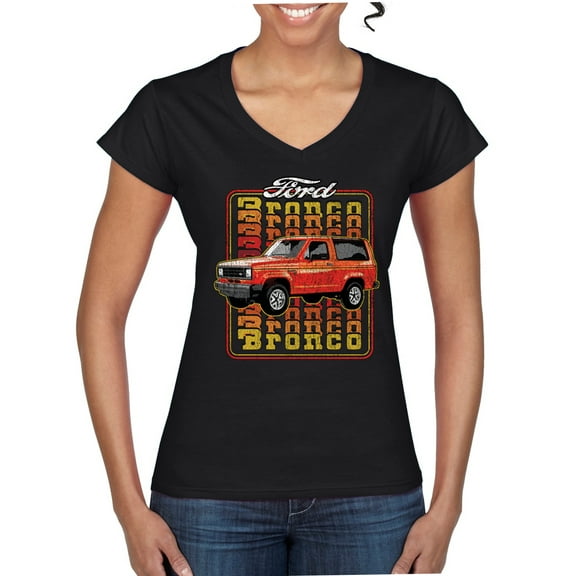 Wild Bobby '83 Ford Bronco II Women Standard V-Neck Tee