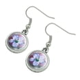 thumbnail image 2 of Tropical Blue Hibiscus Hawaiian Bloom Novelty Dangling Drop Charm Earrings, 2 of 5