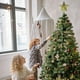 thumbnail image 5 of Estrella de Topper del Árbol de Navidad - Decoración 3D Hueca en Pentagrama en la Copa del Árbol, Adorno Navideño de ABS Rojo de 9 pulgadas con asa mate, 5 of 6