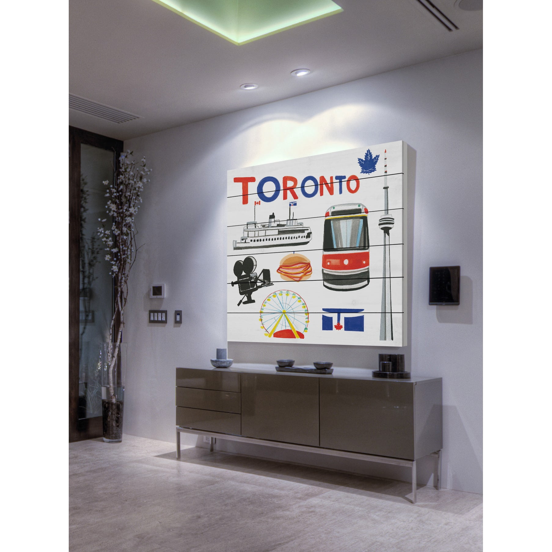 Marmont Hill "Toronto Motif" by Molly Rosner Painting Print on White Wood