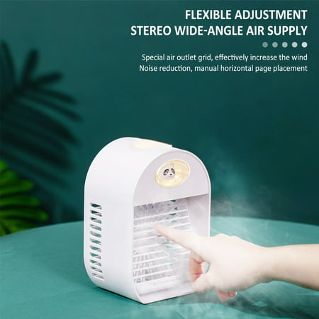 

KTCINA Portable Air Conditioners Desktop Mini USB Evaporative Air Cooler Fan 3 Speed Compact Small Personal Cooling Fan 3-5H Timer 100ML Water Tank for Home Small Room Office Bedroom