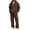 Brown, variant on Stamzod Mens Outfits Fall Track Suit Long Sleeve Waffle Quarter Zip Hoodie Matching Pants Casual 2 Piece Sweatsuit Sets L