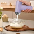 thumbnail image 5 of Mini Wireless Household Electric Egg Beater, Rechargable Handheld Egg Beater, with 3 Speed Modes, Detachable, Rechargeable, for Baking, Eggs, Cakes(Purple-A), 5 of 6