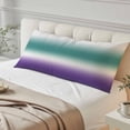 thumbnail image 4 of Turquoise Purple Ombre Body Pillow Cover 20 x 54 Inch Decorative Pillow Cover Modern Color Gradient Abstract Art Lumbar Pillowcase Seasonal Rectangle Cushion Case for Couch Sofa Bed Living Room, 4 of 9