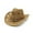 Khaki, variant on Shadoumai Cowgirl Hat for Women Men Western Cowboy Hat Woven Hollow Out Wide Brim Sun Hat with Chin Strap
