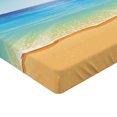 thumbnail image 2 of Ambesonne Summer Fitted Sheet, Exotic Hot Sunny Nature, Full Size, Cream Turquoise, 2 of 3