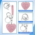 thumbnail image 5 of Key Fob Cover Compatible with Toyota RAV4 Corolla Prius Camry Highlander Avalon C-HR Keychain Case Holder Protector,Silver-pink, 5 of 5
