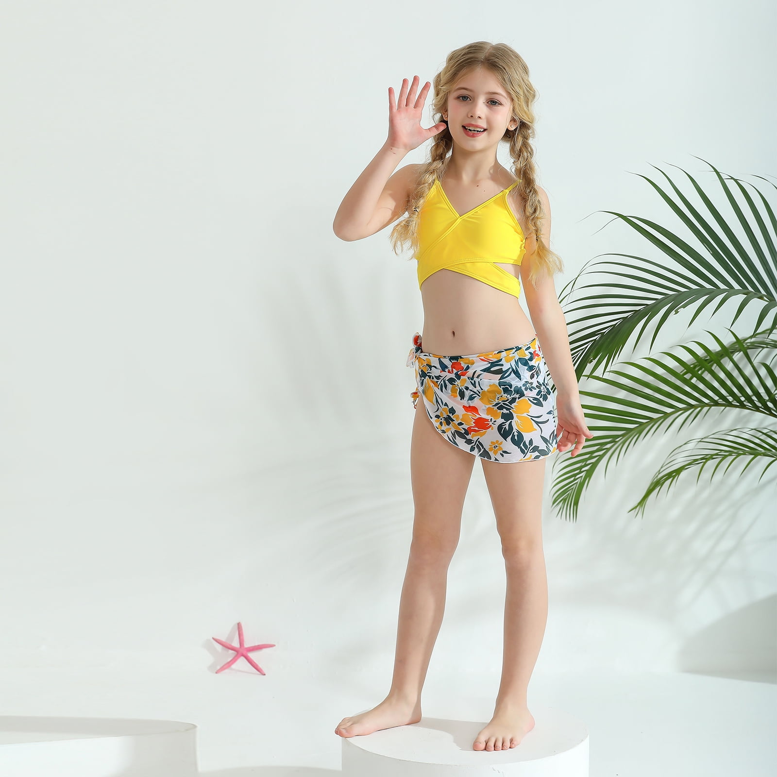 Esho Little Girls Swimsuits Set, Big Girls Bikinis Bathing Suit