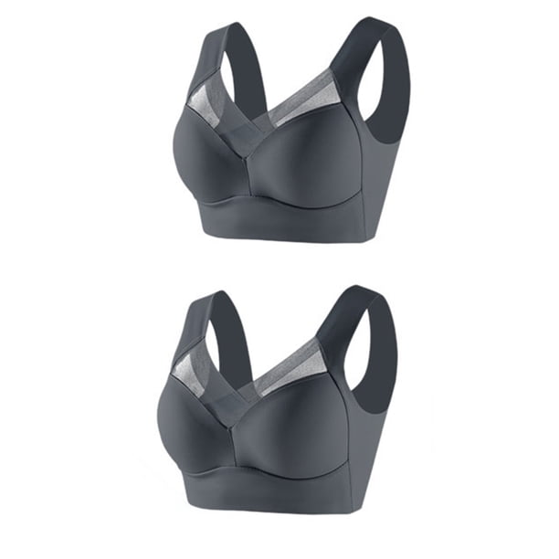 Conjunto de 2 sujetadores sin tirantes de encaje para mujer - Dobladillo lateral fino, ajustable, nailon/spandex, todas las estaciones