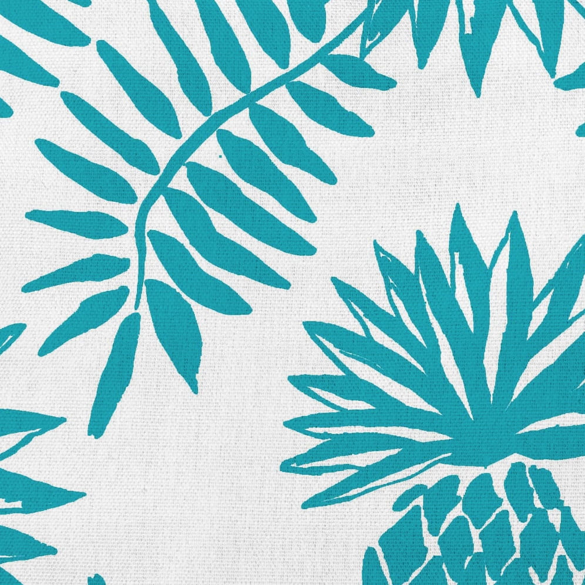 Simply Daisy 18 in x 18 in Tropical Blue and White Floral Polyester Throw Pillow