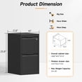 thumbnail image 5 of Bestoo 2 Drawer Metal Vertical File Cabinet, 17.8" Deep Filing Cabinet for Home Office, Letter/Legal/A4/F4 Size, Easy Assemble (Black), 5 of 9