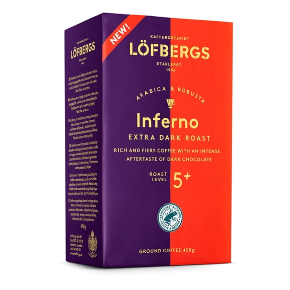 Lofbergs Inferno Extra Dark Roast Ground Coffee, 15.87oz