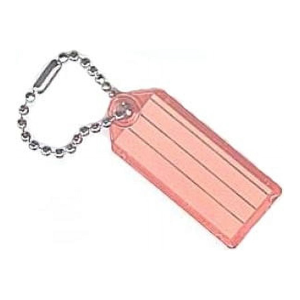 Lucky Line 10100-70 Key Tags w/Ball Chain Red Color 100/box