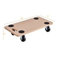 thumbnail image 2 of Gymax 440lbs Platform Dolly Rectangle Wood Utility Cart Wheeled, 2 of 8