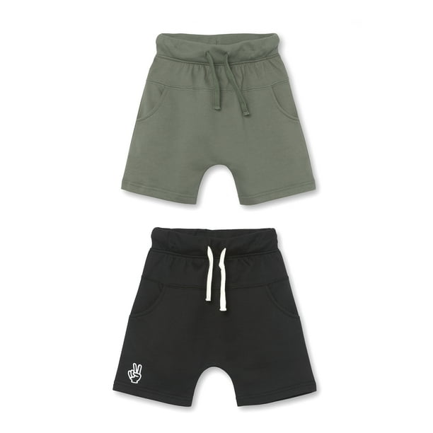 Little Star Organic Toddler Boy 2Pk Harem Shorts, Size 12M5T